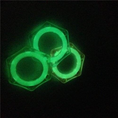 Free Shipping 2 pcs/lot wired microphone Fluorescent Roll ring plastic Hexagon slip circle