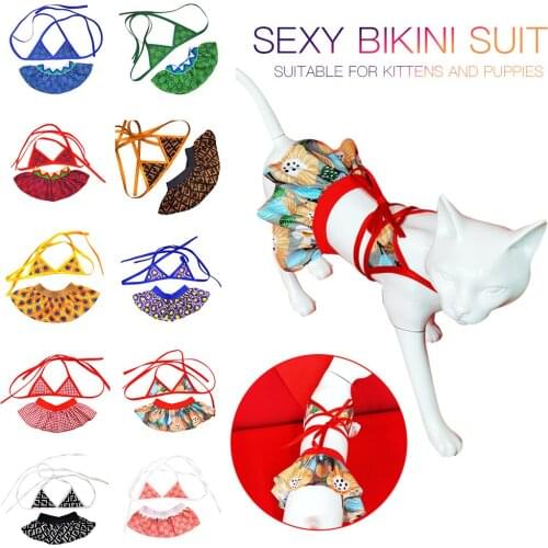 Bikini Sexy Cat Suit Kitten French Bulldog Casual Sportswear New Creative Personality Pet Vest Small Animal Costume Pet Products