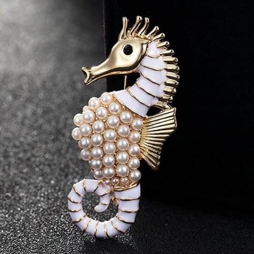 Sea Horse Brooches Wedding Broach Hijab Pins Broches Free Vintage Jewelry Brooch Bouquet Relogio Feminino Esmalte De Unhas Vaz
