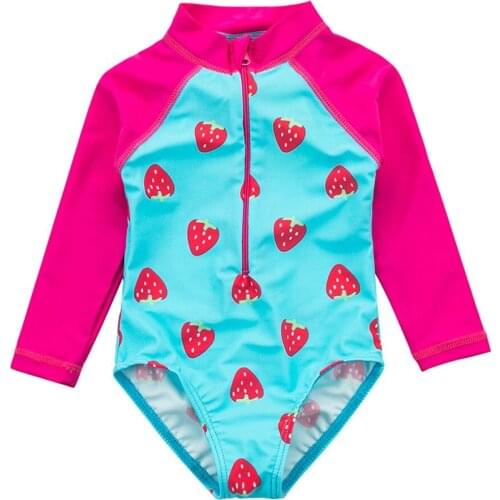 Baby Girl Swimsuit Kids' Long Sleeve Tankini Sun Protection Swimwear