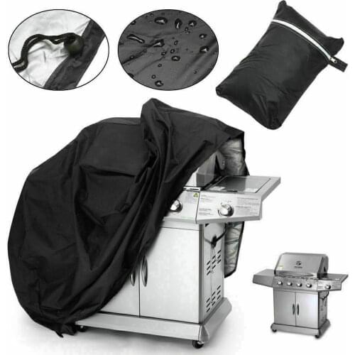 BBQ Cover Outdoor Dust Waterproof Weber Heavy Duty Grill Cover Rain Protective outdoor Barbecue cover round bbq grill black