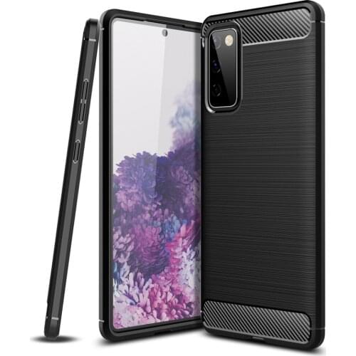 S20FE Carbon Fiber Case For Samsung Galaxy S20 Fan Edition Cover TPU Material Phone Case For S20FE Full Protective Fundas