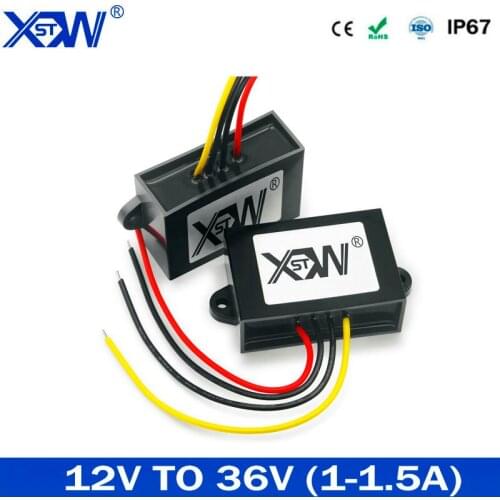 DC to DC 12V 24V to 36V 1A 1.5A 36W Converter Boost Module 12v-36v DC-DC Step Up Power Regulator For Car Waterproof CE RoSH