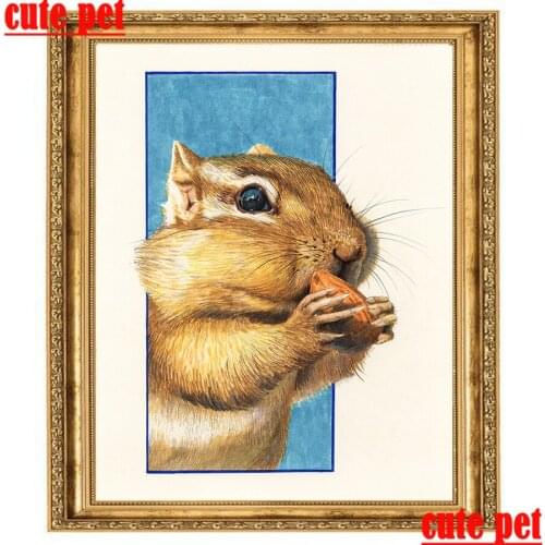 DIY Diamond Painting Animal squirrel New 5D Crystal Round Diamond Painting Embroidery Home Decor Diamond Mosaic Gift Wallpaper