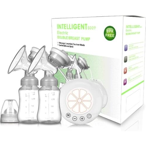 Double Milk Pumps Electric Breast Pump Single Bottle Lemon Infant Baby USB BPA Free Powerful Breast Pump Baby Feeding TY1003