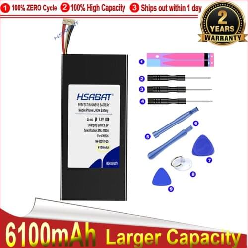 HSABAT 0 Cycle 4500mAh 8 Lines+Plug NV-635170-2S Battery for Chuwi Minibook CWI526 Tablet PC Replacement Accumulator