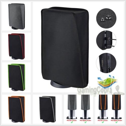 Soft Nylon Dust Cover Dust Guard Anti Scratch Waterproof Cover Sleeve for PS5 Console Digital Edition & Regular Edition