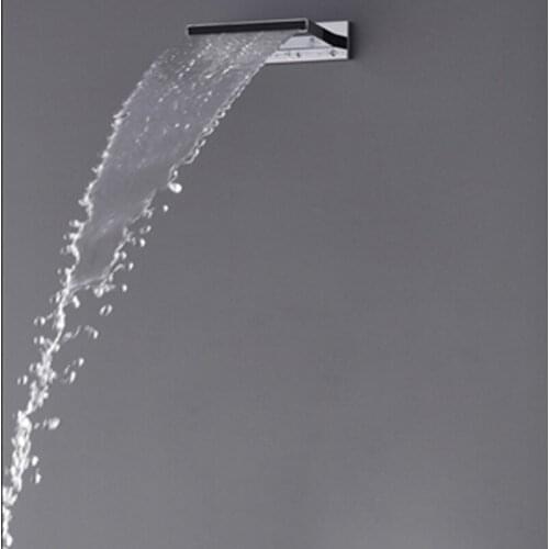 Wall Mounted Shower Faucet Chrome Rainfall Shower Head Panel ABS Plastic Bathroom Showerhead 200*130mm Single Head Saving Water