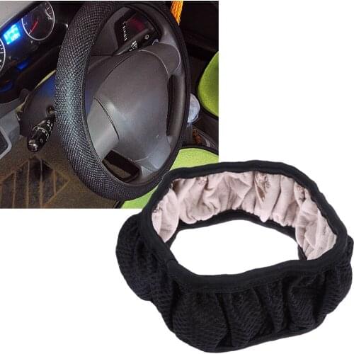 Auto Car 3D nylon fabric Steering Wheel Cover mesh steering-wheel covers anti-slip covers 38CM/15'' A for cars