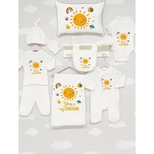 Organic 11 Piece Jacquard Hospital Output-For Baby Series Baby Set Lux 100 Cotton High Quality