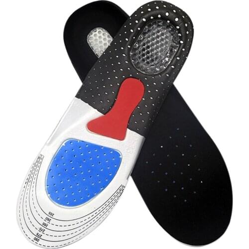 New Free Size Unisex Orthotic Arch Support Shoes Pad Running Gel Insoles Insert Cushion for Men Women HS11