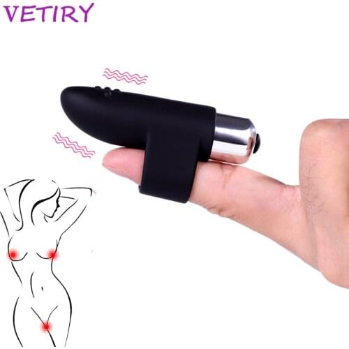 VETIRY Finger Vibrator Sex Toys for Women Vagina Massage Clitoris Stimulation Brush Finger Sleeve Vibrator Sex Product