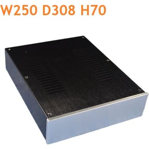 Blank Panel Class A Amp Shell DAC Amplifier Housing Preamp Rear Box Aluminum Chassis Power Supply DIY Case D308 W250 H70 WA137
