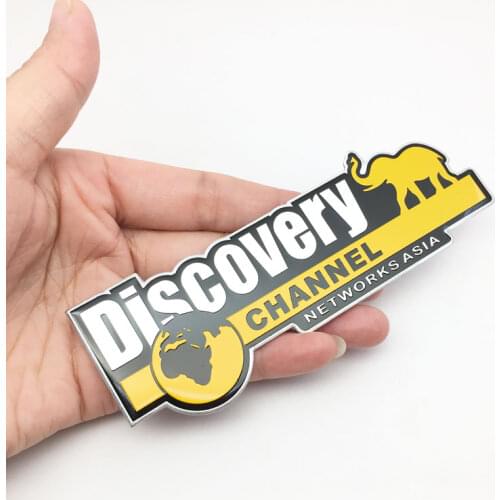 Car Styling 3D Aluminum Discovery Channel Networks Asia Emblem Badge Truck Car Body Side Accessories Car Sticker Decals