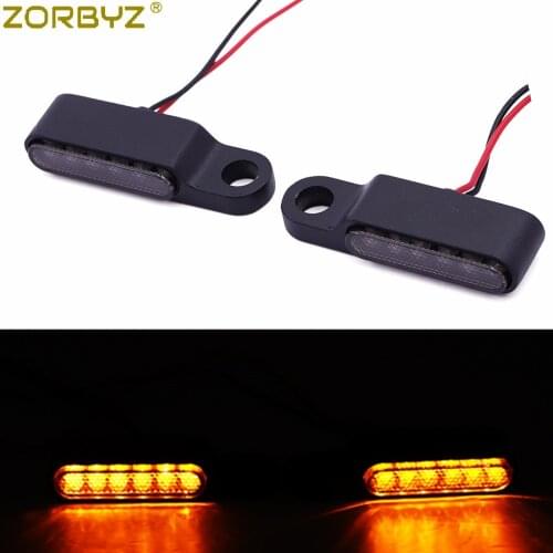 ZORBYZ Motorcycle LED Mini Turn Signal Light Blinker Light Indicators For Harley Bobber Honda Yamaha Cafe Racer Scooter ATV