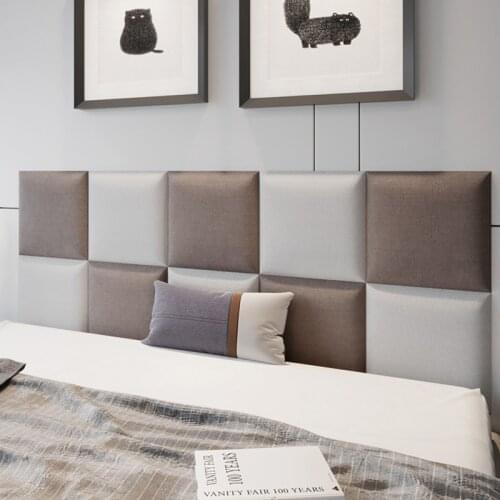 Bed Headboard Thick Self-Adhesive Head Board Soft Bag Anti-Collision Tatami 3d Stereo Stickers Bedroom Decor Wall Decoration
