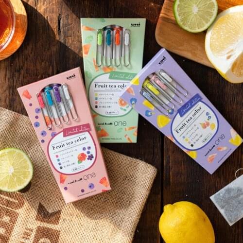 Japan UNI Fruit Tea Color Limited Gel Pen UNI-BALL ONE UMN-S-38 Gel Pen School Creative Writing Stationery 0.38mm