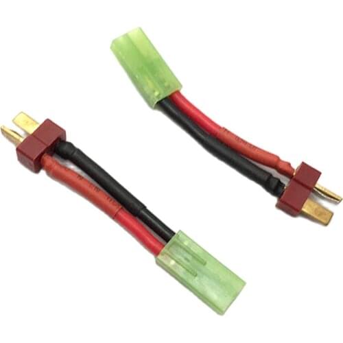 1PC T male to Small Tamiya female Adapter Converter cable 50mm for RC Lipo Battery