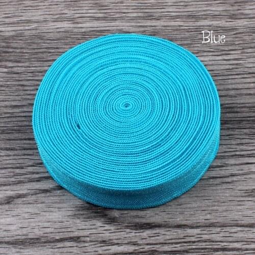 120Y OEM 5/8 Shiny Solid Highly-flexible Nylon Folded Over Elastic Webbing Ribbon Stretch FOE for Hair Tie/Hair Bows/Headbands