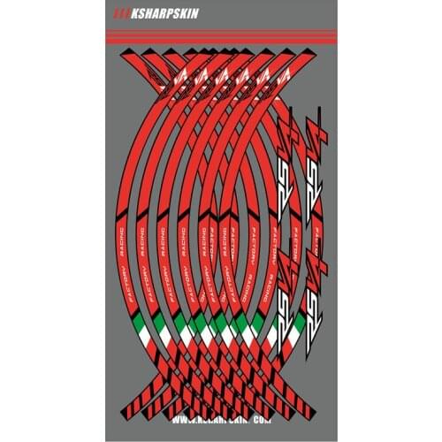 12X Motorcycle outer Rim sticker stripe wheel accessories Decorative reflective decals Suitable for APRILIA RSV4 rs v4