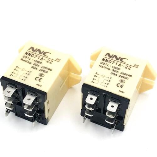 2pcs JQX-30F 2Z 30A HHC71A High Power Relay DC12V DC24V AC110V AC220V Intermediate Relays JQX-30F-2Z 8-Pin DPDT 2NO 2NC