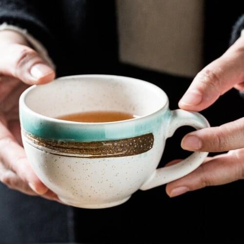 200ml Chinese Retro Personality Ceramic Cup China Porcelain Coffee Cup Coffee Cup Milk Tea Cup Breakfast Cup WF924