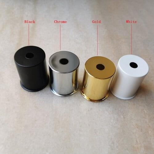 37X46mm gold/chrome/white/black metal cup cap for E27 lamp holder lamp base use lighting accessories