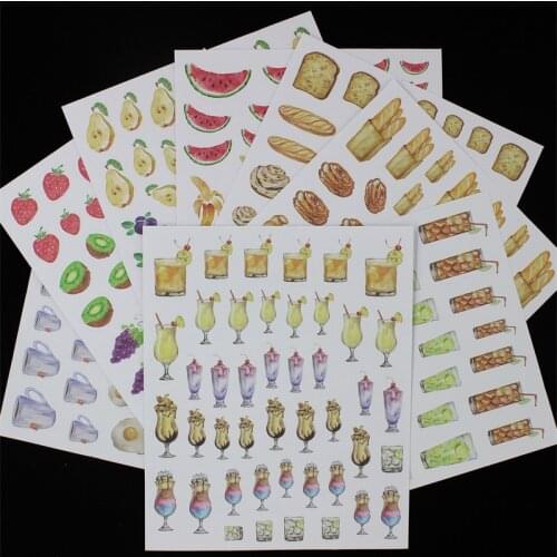 YPP CRAFT 8pc Cold Drink Paper Stickers for Scrapbooking Happy Planner/Card Making/Journaling Project