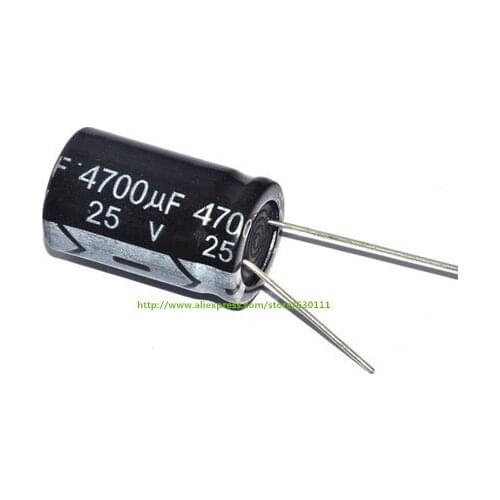 50pcs 4700uF 25V 25V4700UF 16X25mm Aluminum Electrolytic Capacitor