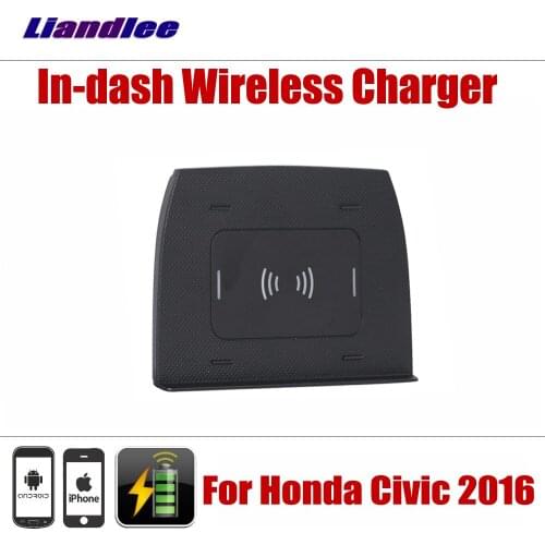 Accessories Car Wireless Phone Charger For Honda Civic 2016 Center Console Organizer Fast Charging Armrest Box Storage