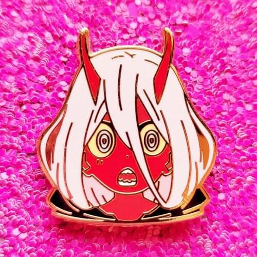 Darling in the Franxx Mystery Girl Brooch Pins Enamel Metal Badges Lapel Pin Brooches Jackets Jeans Fashion Jewelry Accessories