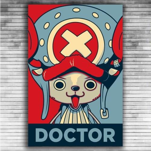 One Pieces Luffy Zoro Sanji Characters Silk Fabric Wall Poster Art Decor Sticker Bright