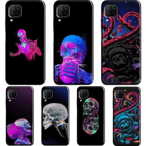 Skull Trippy Octopus Case For Huawei P Smart 2019 Nova 5T P30 P40 P20 Pro Mate 10 20 Lite Honor 10i 8A 8X 9X