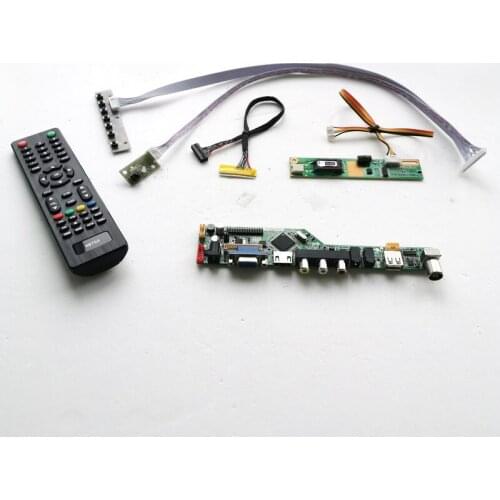 For LTN160AT01-001/A02/A04 LCD monitor LVDS 1CCFL 30Pin T.V56 drive card board VGA USB AV keyboard+Remote+Inverter DIY kit