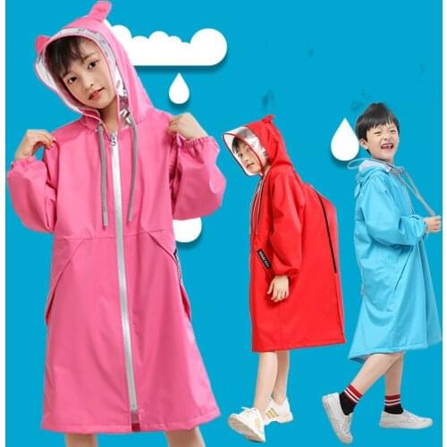 95-155cm waterproof raincoat for children,hood waterproof rain coat for children rain suit,students rain coat poncho