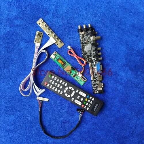 1024*768 drive board kit DVB digital signal USB+VGA+AV fit HT14X19/HT14X1B/HT15X34/N150X4/IAXG15S LVDS 30-Pin 1CCFL screen