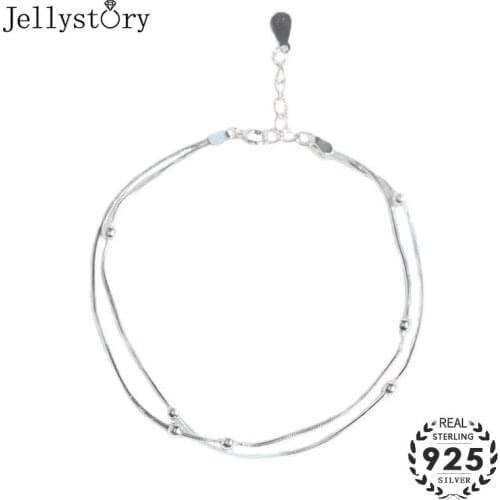 Jellystory fashion 925 Sterling Silver Bracelet Fine Jewellery for Women Wedding Engagement Anniversary Party Wholesale bracelet