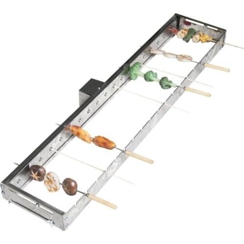 Not limited to roasting needles Automatically flipping the shelf Adjusting the width Barbecue Grill Rolling skewers tools 5V