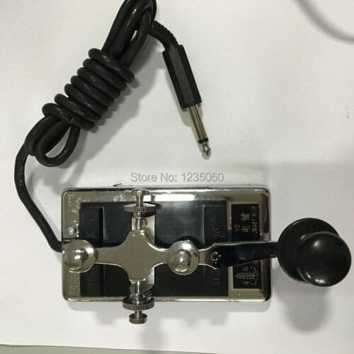 New Military Room Escape movie props shortwave radio CW Morse telegraph key K4 K-4 heavy key