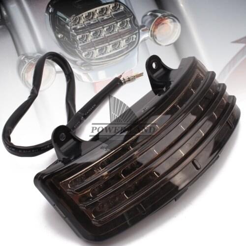 New Motorcycle Smoke Lens Tri-Bar Fender LED Tail Brake Turn Signal Light Stop Warning Light fit for Harley Street Glide Touring