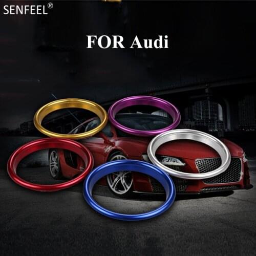 Air Conditioning Knob Decorative Cover Ring Adjust Trim Cover Sline Sport Car Styling For AUDI A3 S3 2013-16 Q2 Q2L 2017