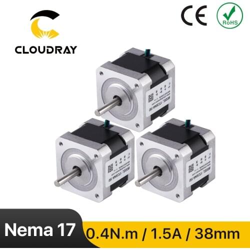 Cloudray Nema 17 Stepper Motor 40Ncm 1.5A 2 Phase 38mm Stepper Motor 4-lead for 3D printer CNC Engraving Milling Machine