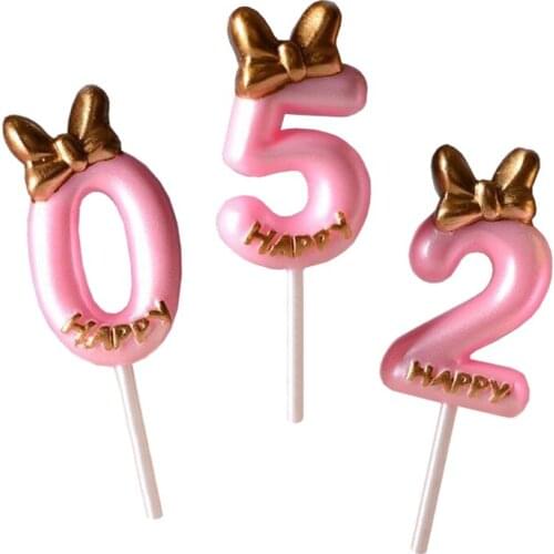 Silicone Lollipop Mold with Sticks Bow Number Shaped Chocolate Mold Sugarcraft Fondant Moulds for Birthday Cake Decorating Tool