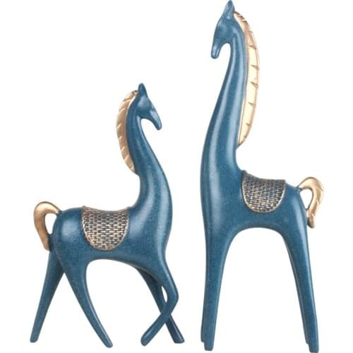 European style resin modern simple abstract horse ornaments home accessories new room wine room decoration TV cabinet bedroom