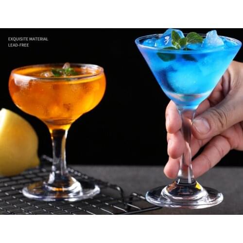 Bar glass Transparent Cups and Champagne Coupes Crystal Glass Cocktail Cup