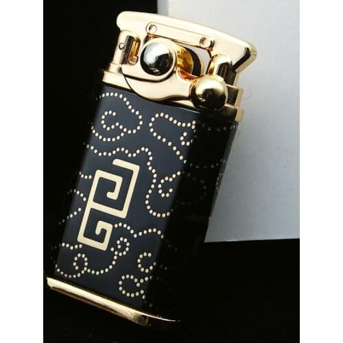 Vip Metal Gasoline Flint Lighter Luxury Free Fire Kerosene Lighter Inflated Oil Lighter Grinding Wheel Crafts Gadgets For Men