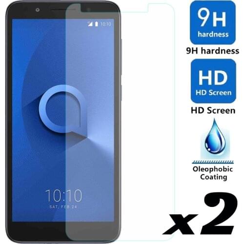 2pcs 9H HD Tempered Glass Screen Protector Explosion-proof Front Films For Alcatel 1X Evolve / IdealXtra 5059R / TCL LX A502DL