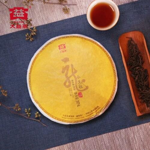 2018 Menghai TAETEA Small DRAGON PILLAR Dayi Pu-erh 357g Ripe 1801 Batch
