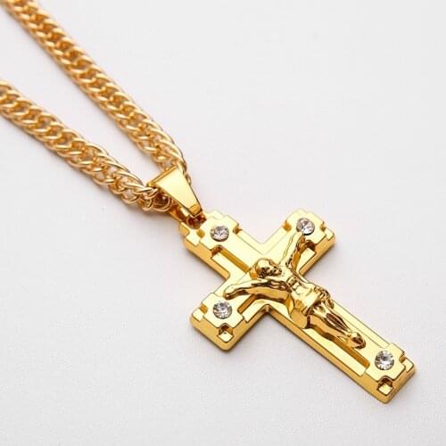 2021 Manufacturer Direct Selling Classic Hiphop Pop-up Jesus Cross Necklace Men And Women Hip Hop Pendant Accessories Jewelry