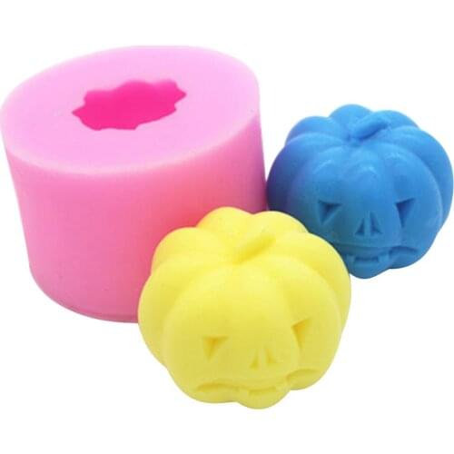 3D DIY Silicone Pumpkin Mold DIY Resin Clay Candle Mold Handmade Soap Mould Art Craft Pastry Cake Baking Mold Halloween Gift